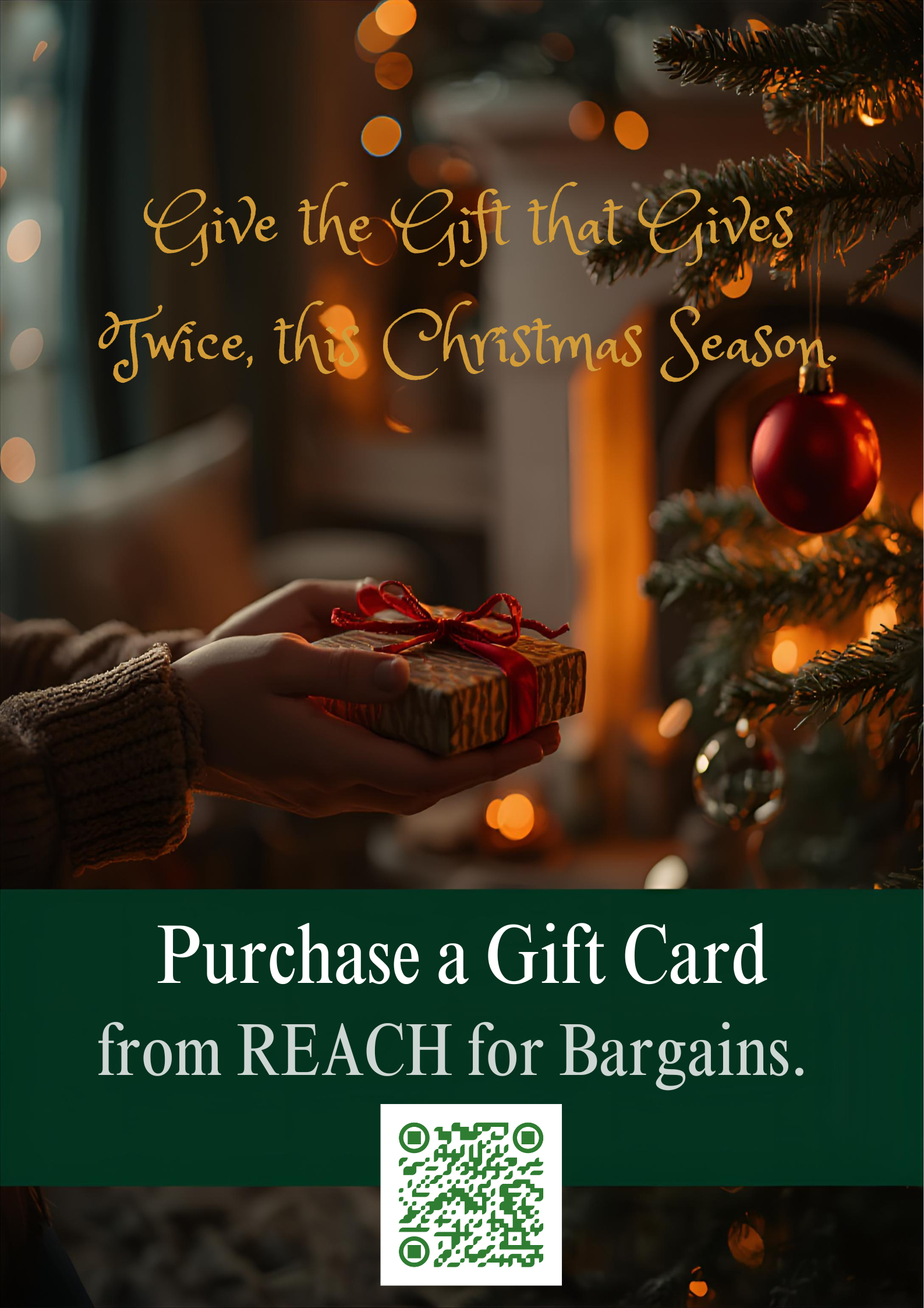 Living Room Holiday Scene with Gift Exchange